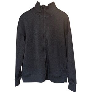 Mondetta Fleece-Lined Full Zip‎ Jacket – Charcoal Heather, Men's Large